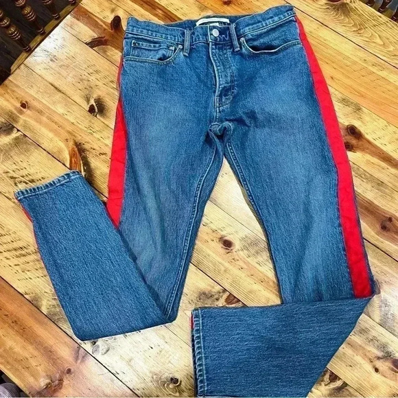 Calvin Klein Mens Side Stripe / Tuxedo Stripe Jeans. - Picture 4 of 11